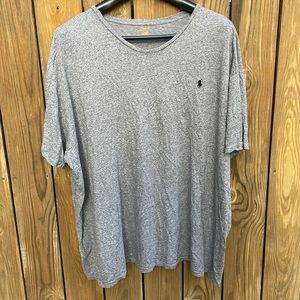 Polo by Ralph Lauren V-Neck Tee 4X Heather Gray